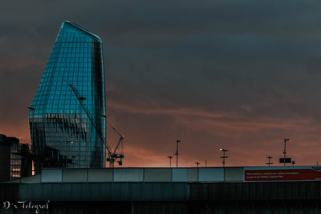 The One Blackfriars Building / Evening clouds in the background